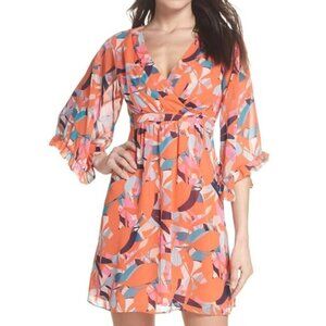 Clover & Sloane Flutter Sleeve Floral Mini Dress Women's Size XS